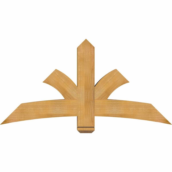 Ekena Millwork Davenport Rough Sawn Timber Gable Bracket, Western Red Cedar, 60"W x 30"H x 6"D x 6"F, 12/12 Pitch GBW060X30X0606DAV00RWR - main